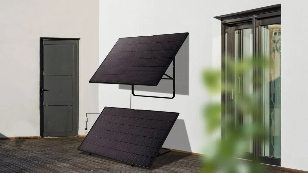 panneaux solaires sur mur