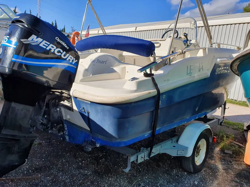bateau pour 6 personnes et sa remorque