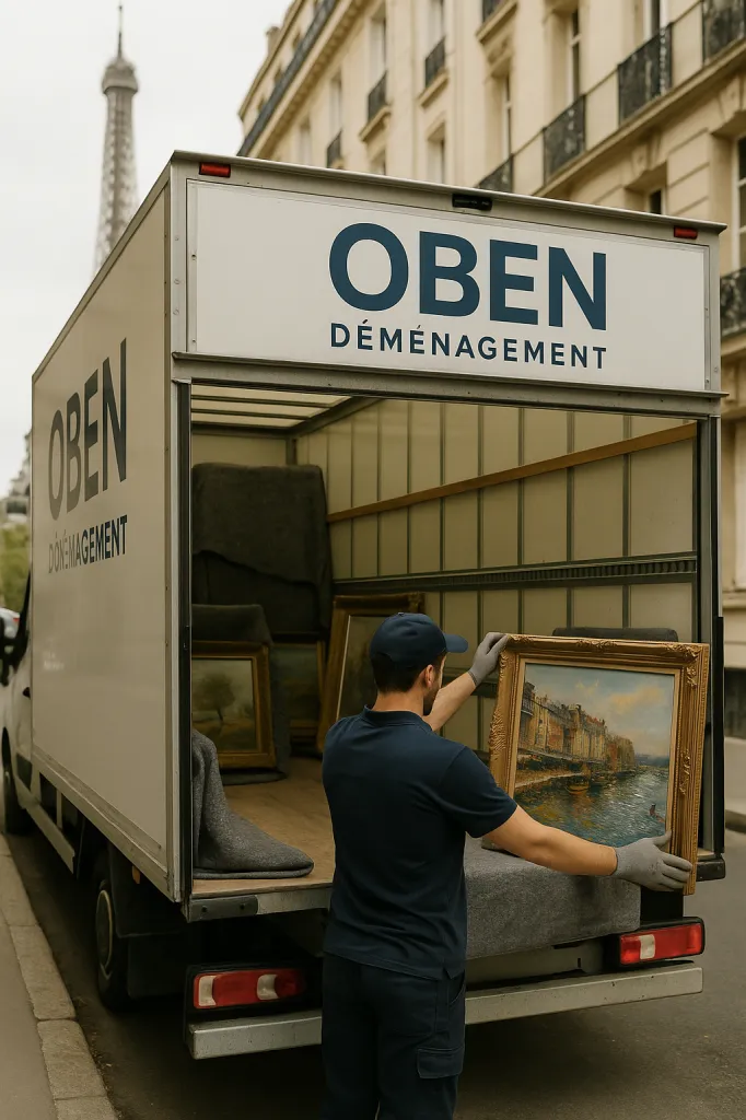 Déménagement de tableaux de Paris vers Fécamp