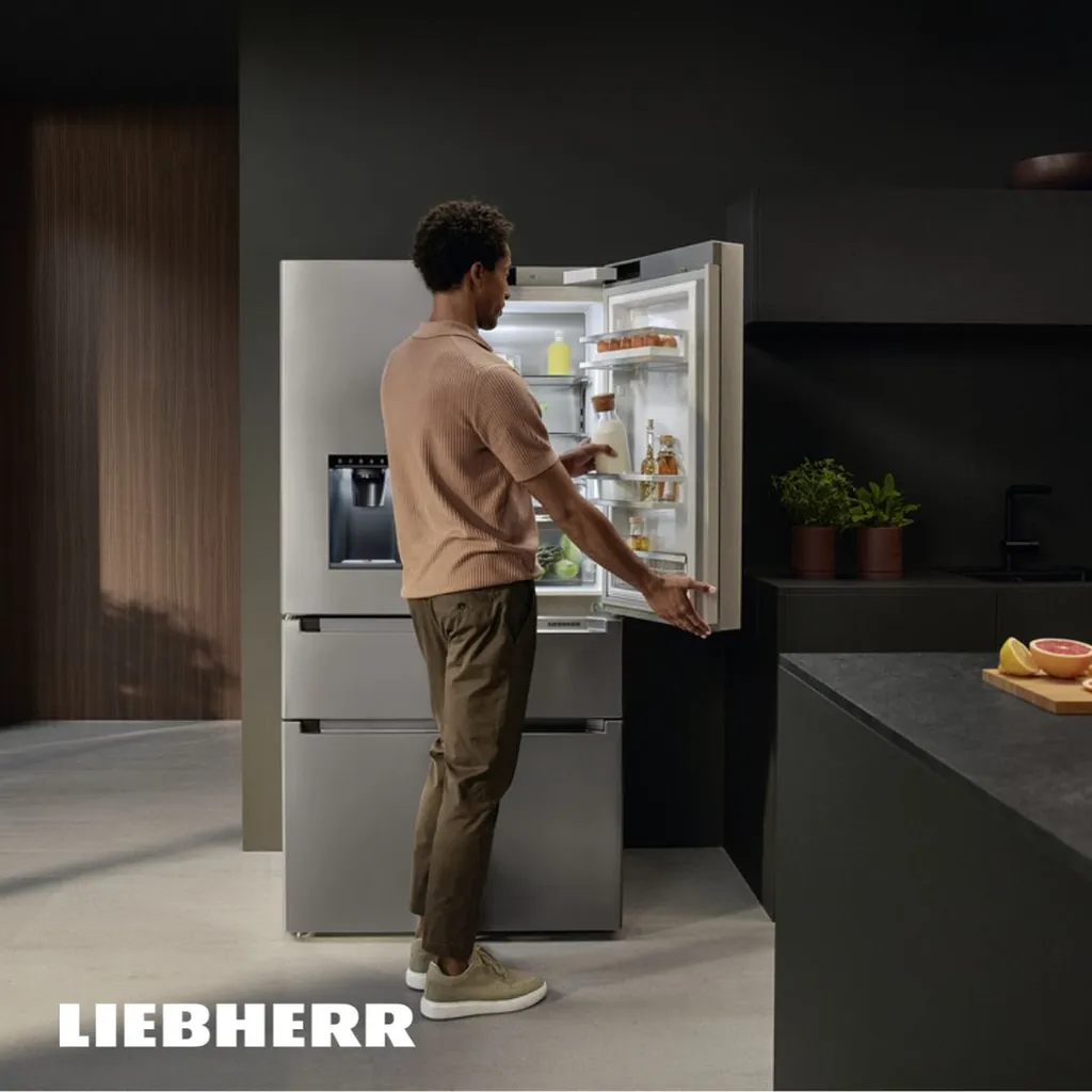 Vente de réfrigérateurs multiportes Liebherr esthétique avec congélateur et tiroir Bio fresh à Saint-Étienne-du-Bois proche de Bourg-en-Bresse