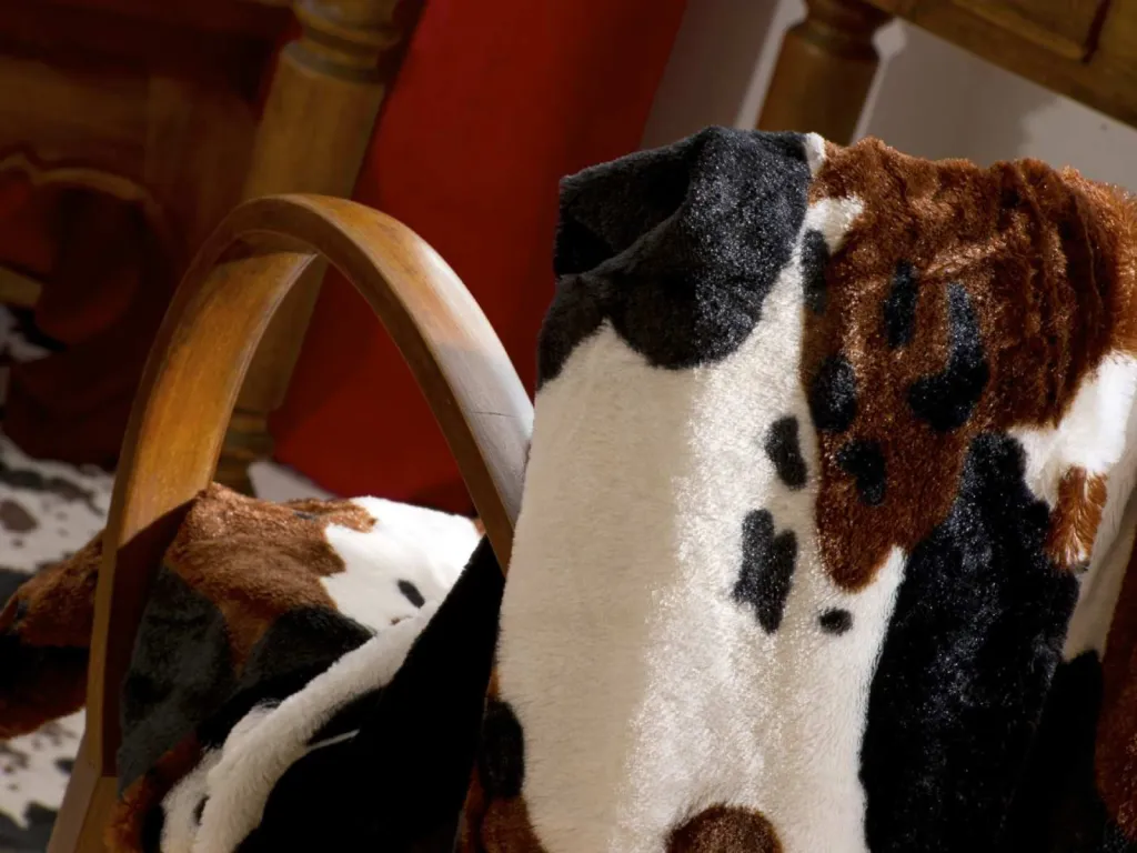 photographe linge de maison à Lyon close-up tapis vache