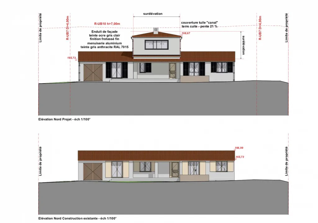Rénovation et surélévation construction existante intégrant la création de piscine pour une maison à Venelles 13770 par Architecte DPLG et Architecte d’intérieur