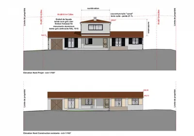 Rénovation et surélévation construction existante intégrant la création de piscine pour une maison à Venelles 13770 par Architecte DPLG et Architecte d’intérieur