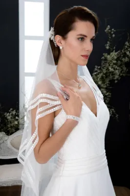 ROBE DE MARIEE BLANCHE VOILE TULLE MARSEILLE