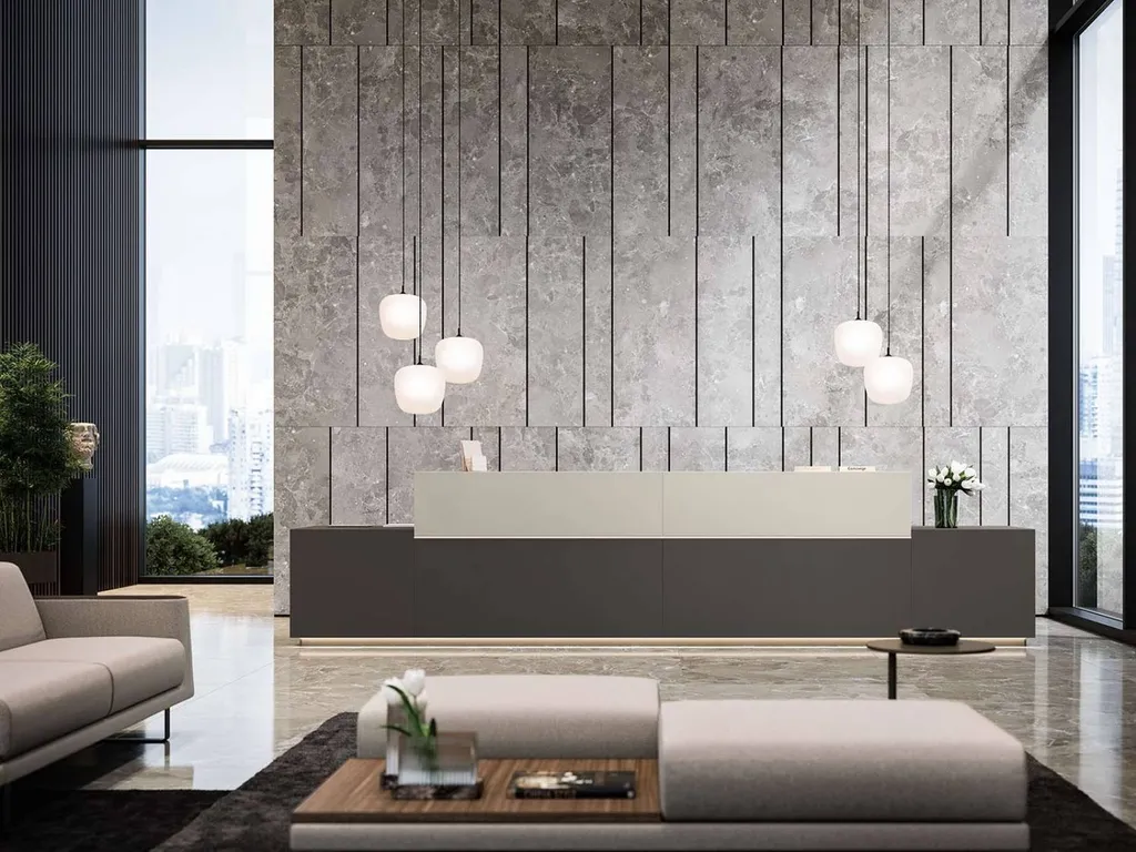 Banque d'accueil Z1 avec éclairage LED à Toulon