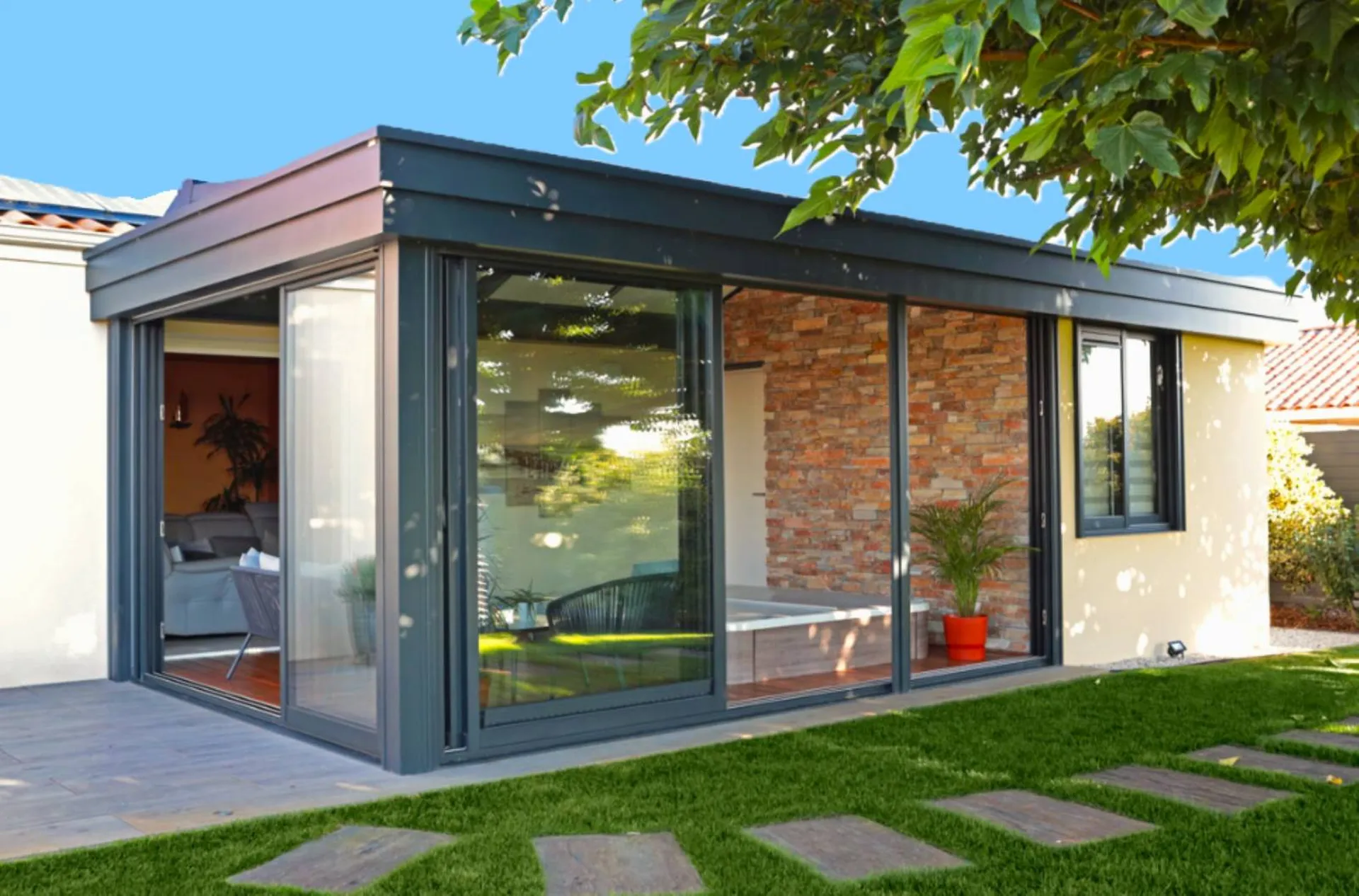 Véranda en aluminium sur mesure