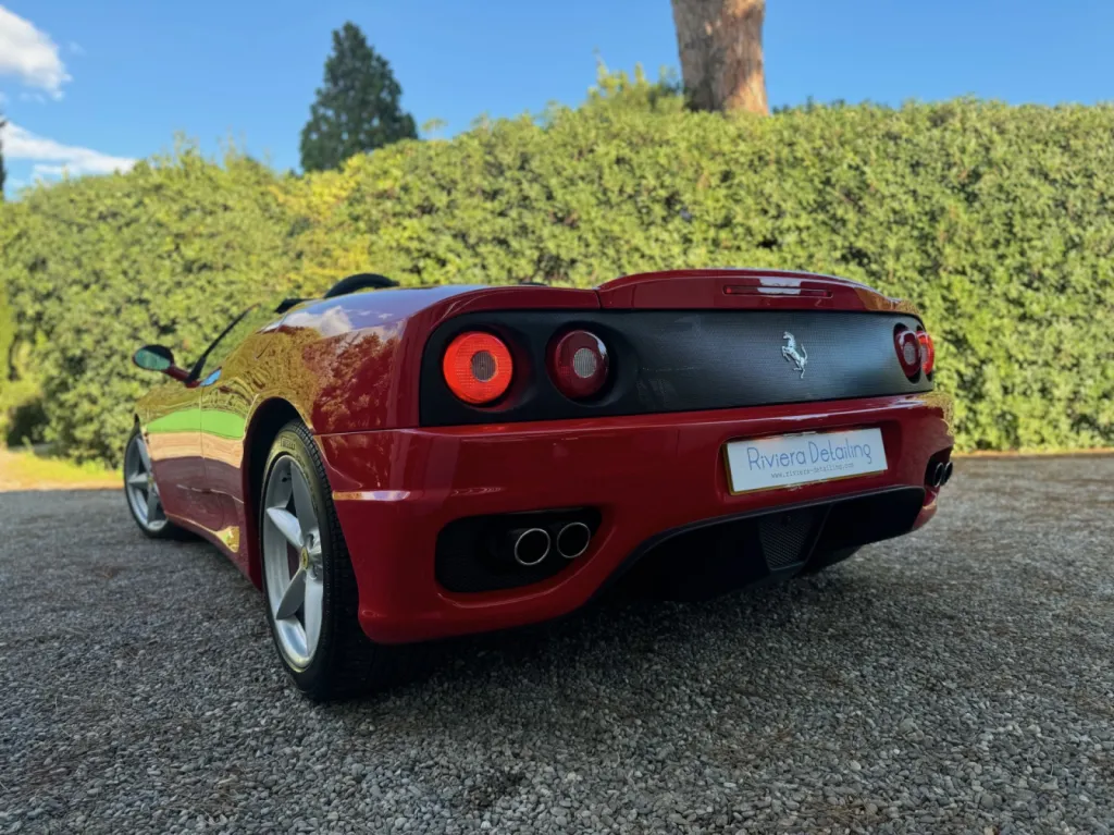 Ferrari 360 Spider : Polissage, Lustrage, Traitement Céramique et PPF Partiel à Nice