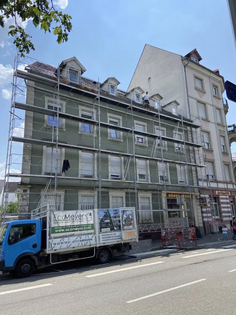 Chantier d’isolation extérieur a La Meinau