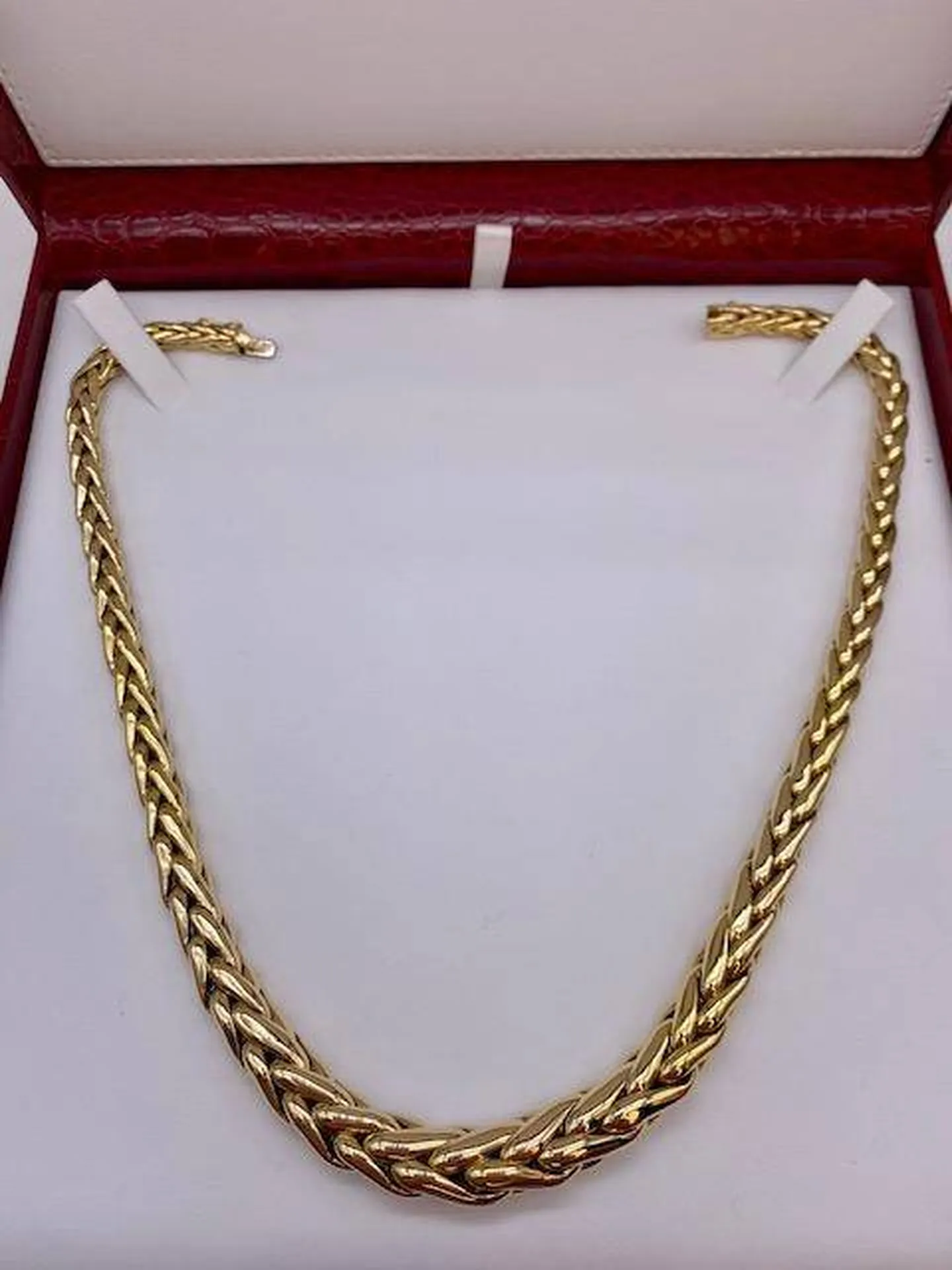 Collier maille palmier imposante en or 750/1000ème en dépôt vente chez Or Ligne à La Teste de Buch près de Mimizan