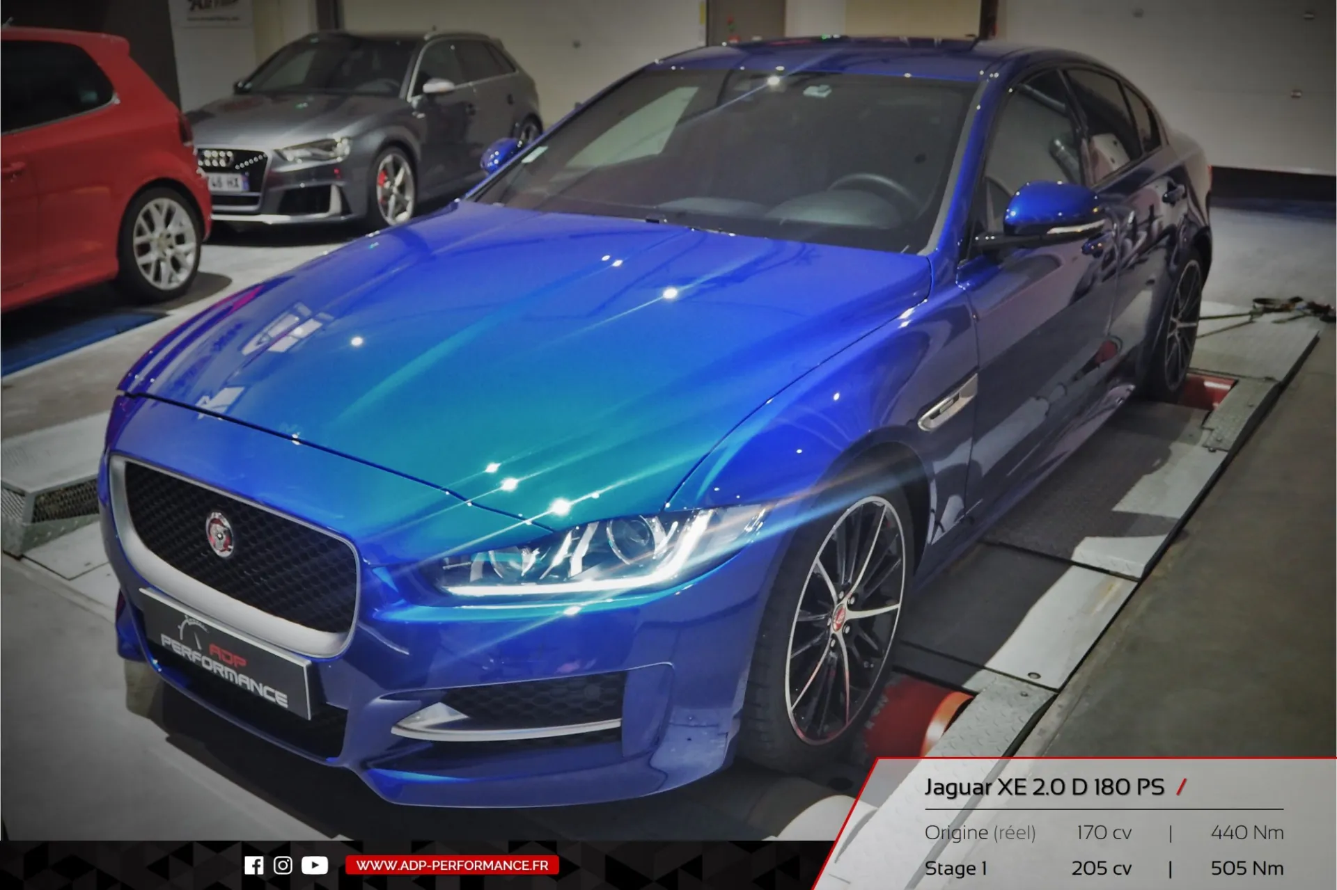 Reprogrammation moteur Salon de Provence - Jaguar XE 2.0 D 180cv - ADP Performance