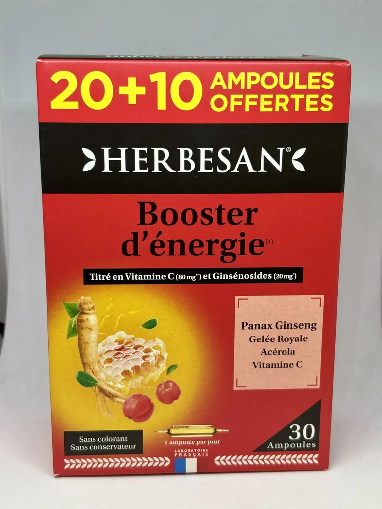 HERBESAN boost énergie en ampoule en pharmacie