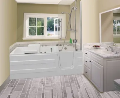 Remplacement baignoire par douche sénior sécurisée à Bussy-Saint-Georges (77)