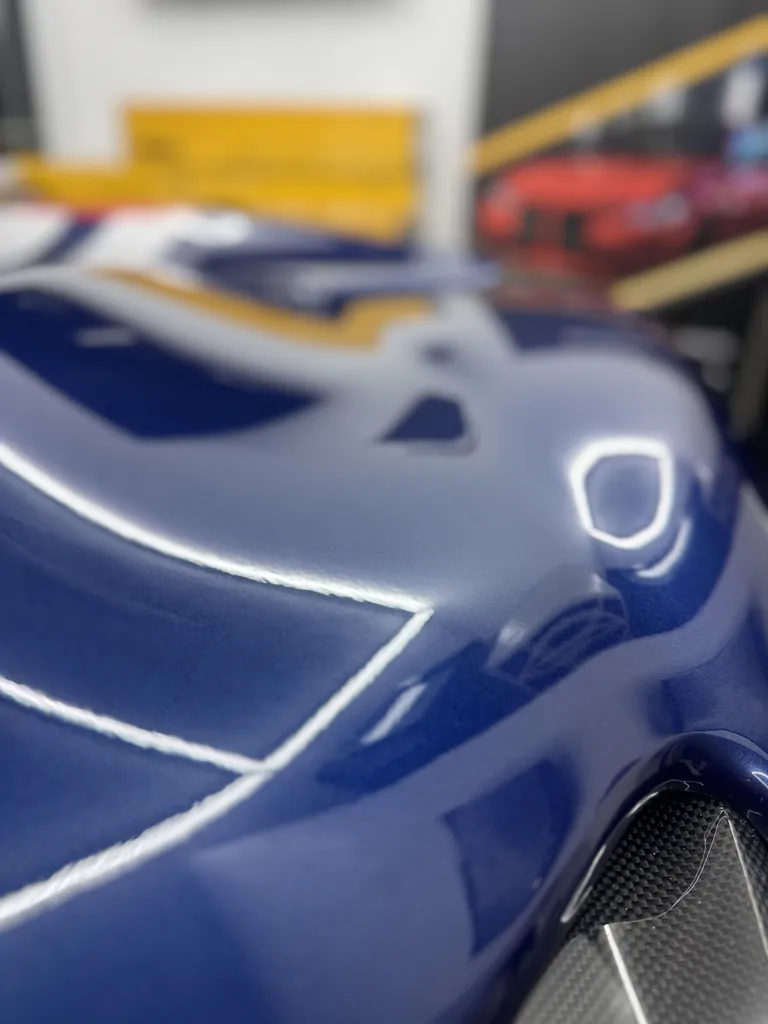 Ferrari 488 Pista Bleue Tour de France – Protection XPEL Ultimate Fusion & Céramique Gtechniq Crystal Serum Ultra à Menton Cote D'azur