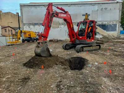 Sondages effectués à la pelle mécanique