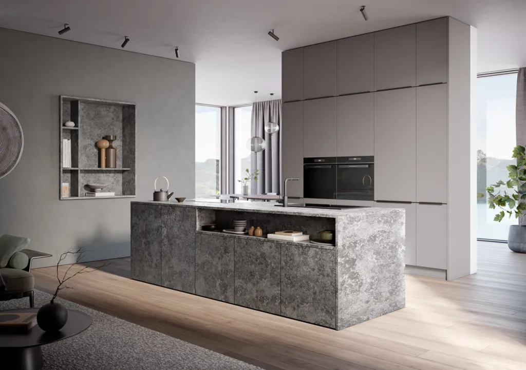 Alliance de douceur et de caractère : une harmonie entre façades unies et textures pierre