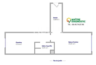 Le Pecq - 2 pièces à moins de 15 minutes à pied du RER