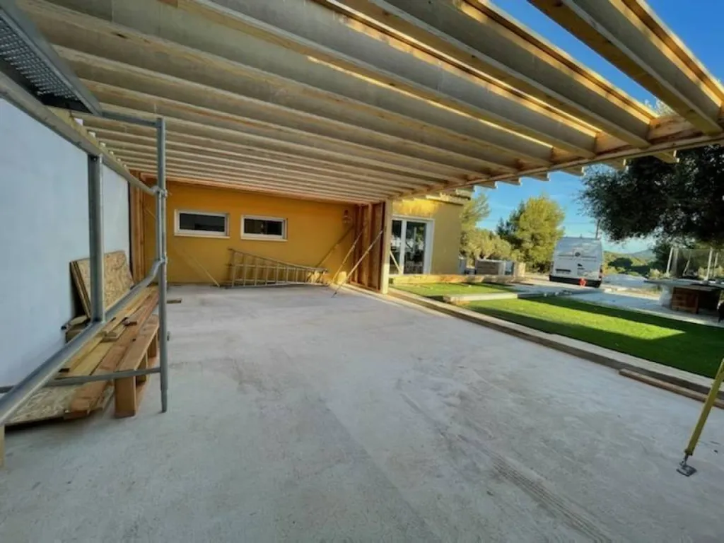 Extension en ossature bois six fours les plages