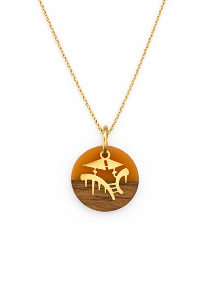 Collier cabane tchanquée bijou original Bassin d’Arcachon argent doré Or Ligne