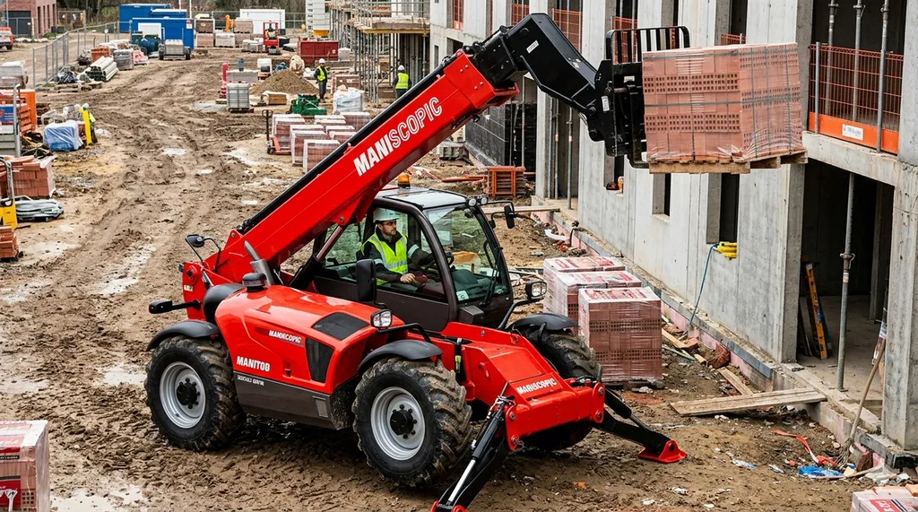 conducteur de manuscopique sur chantier 