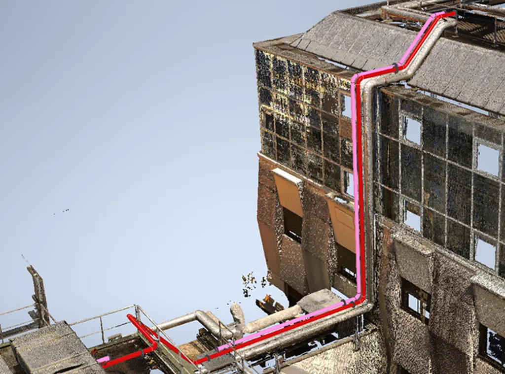 Numérisation laser tuyauterie inox