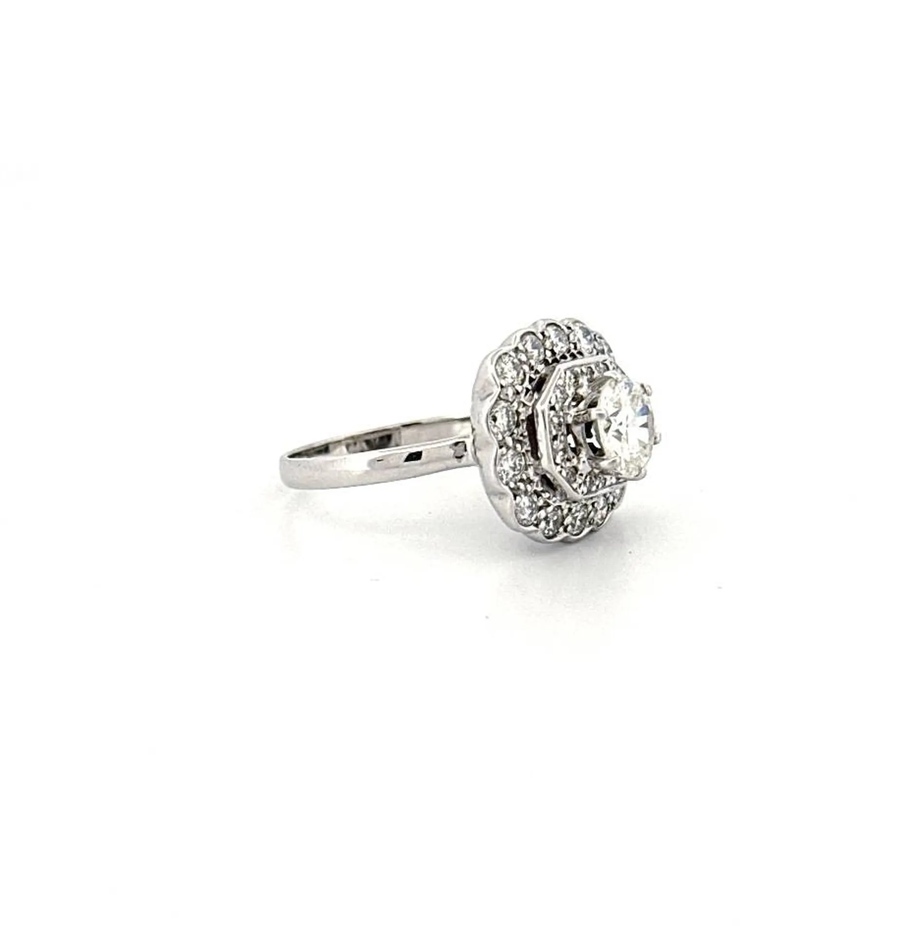 Bague élégante en or blanc et diamant 1.6ct – Vente à La Teste-de-Buch