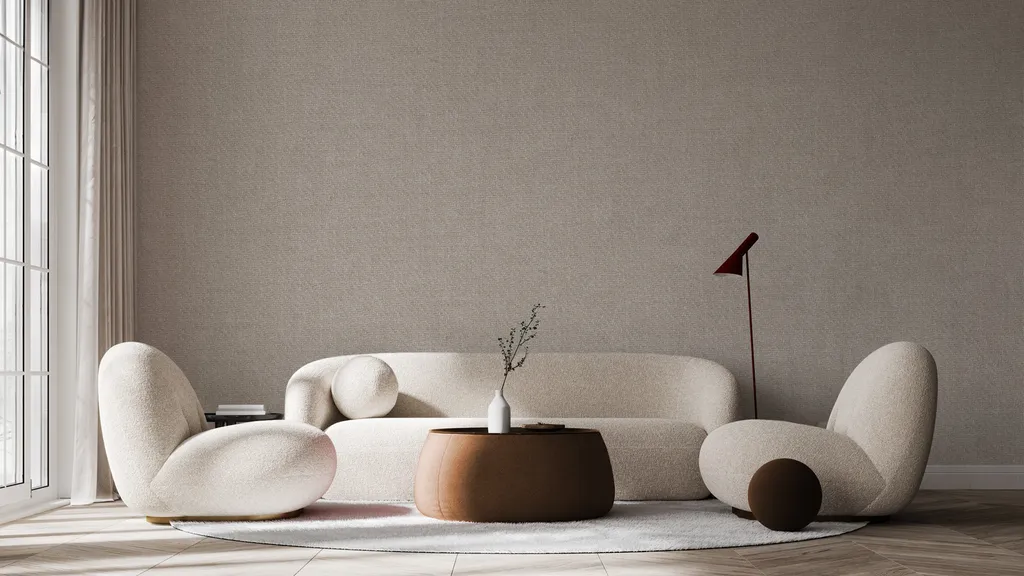 Salon lumineux rénové au Bassin d’Arcachon avec des matériaux nobles et un mobilier design sélectionné par une architecte d’intérieur