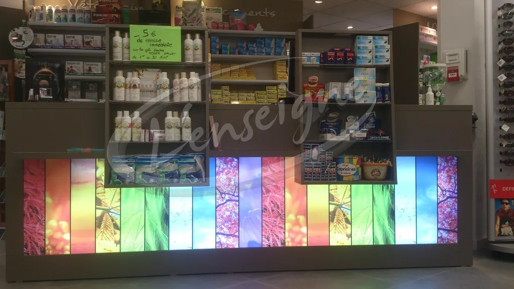 décoration de comptoir de caisse commerce hérault
