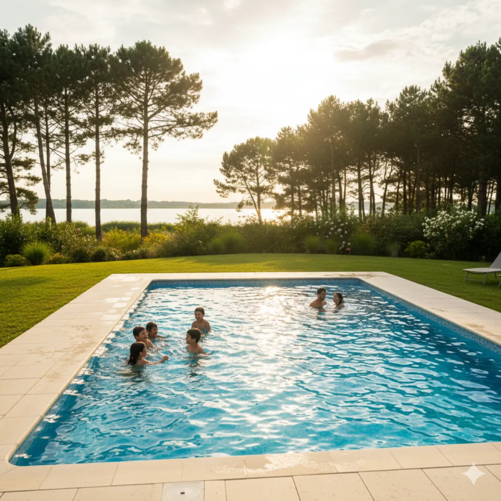 Piscine a coque à Parentis en Born - Alohapiscines.com