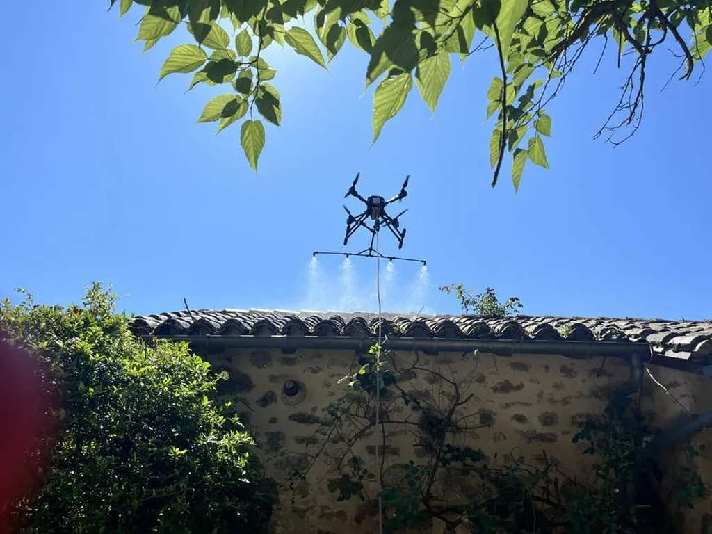 Éclat de toiture retrouvé en Périgord Vert : Nettoyage et démoussage de toitures de caractère par drone