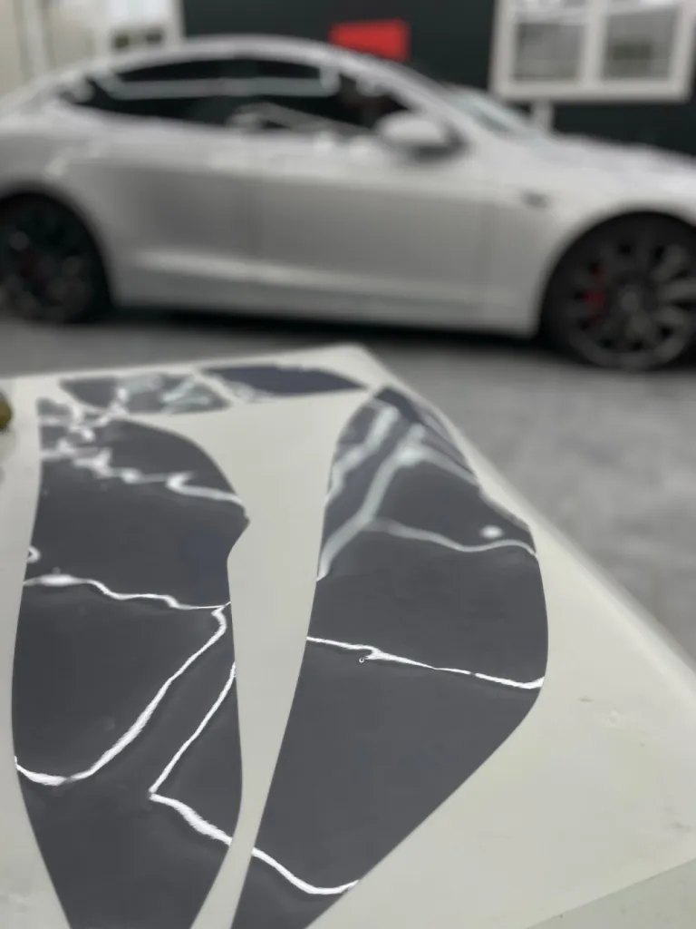 Feux teintés, optiques teintées TESLA Model S à Antibes proche de Cannes