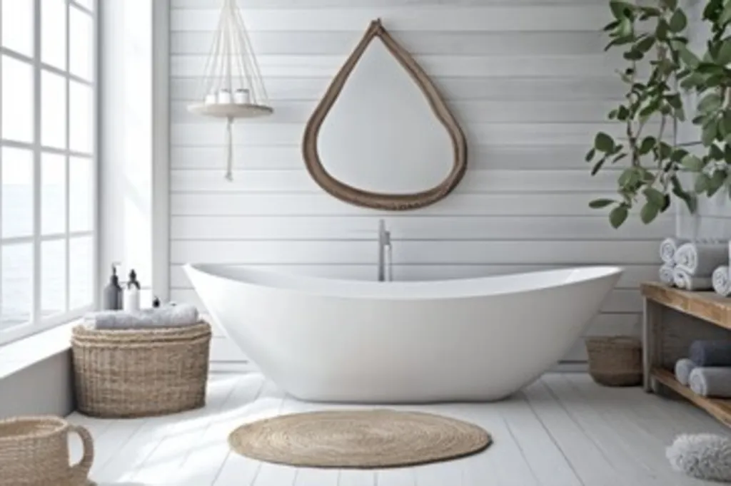 salle de bain ambiance bord de mer à Langon 