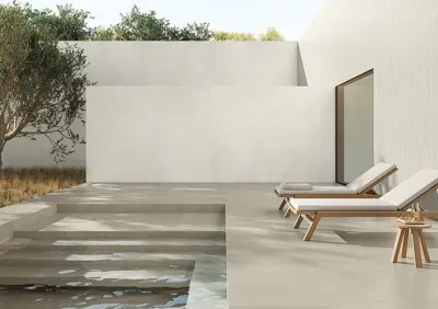 Choisissez le carrelage extérieur 20 mm aspect béton I CEMENTI dans votre showroom Le Comptoir du Sol à Dieppe ou Franqueville-Saint-Pierre, proche de Rouen (76).