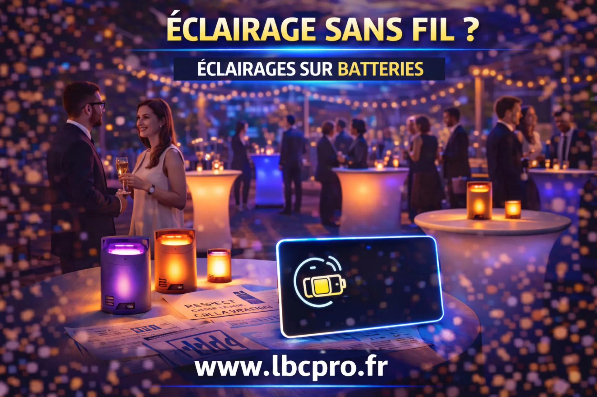 Comment éclairer mon évènement efficacement & sans tirer de câble ?