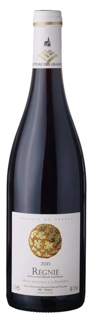 photographe à Lyon de bouteilles de vin Régnié 2015