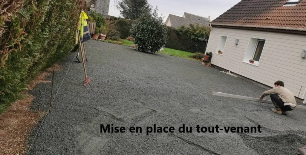 Mise en plae du tout-venant