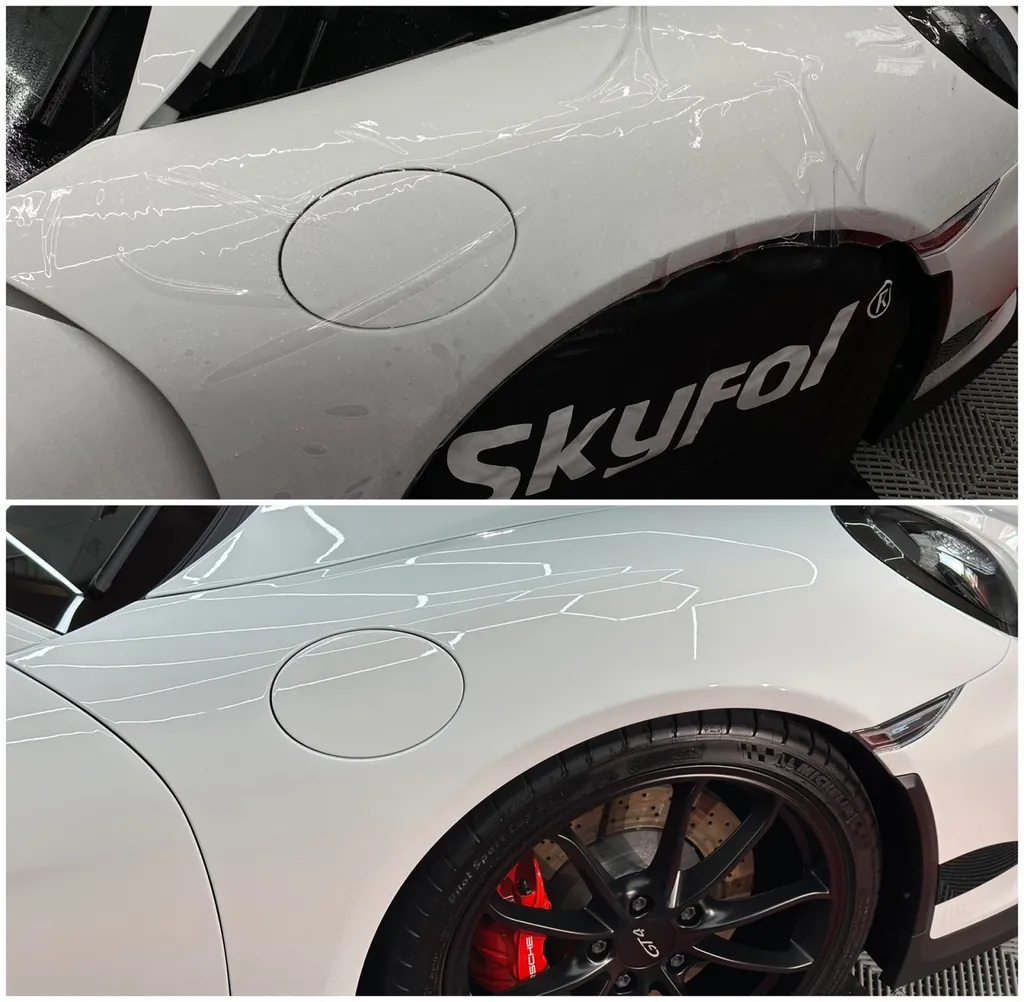 la meilleure protection carrosserie PPF voiture protection carrosserie Lyon Porsche GT4