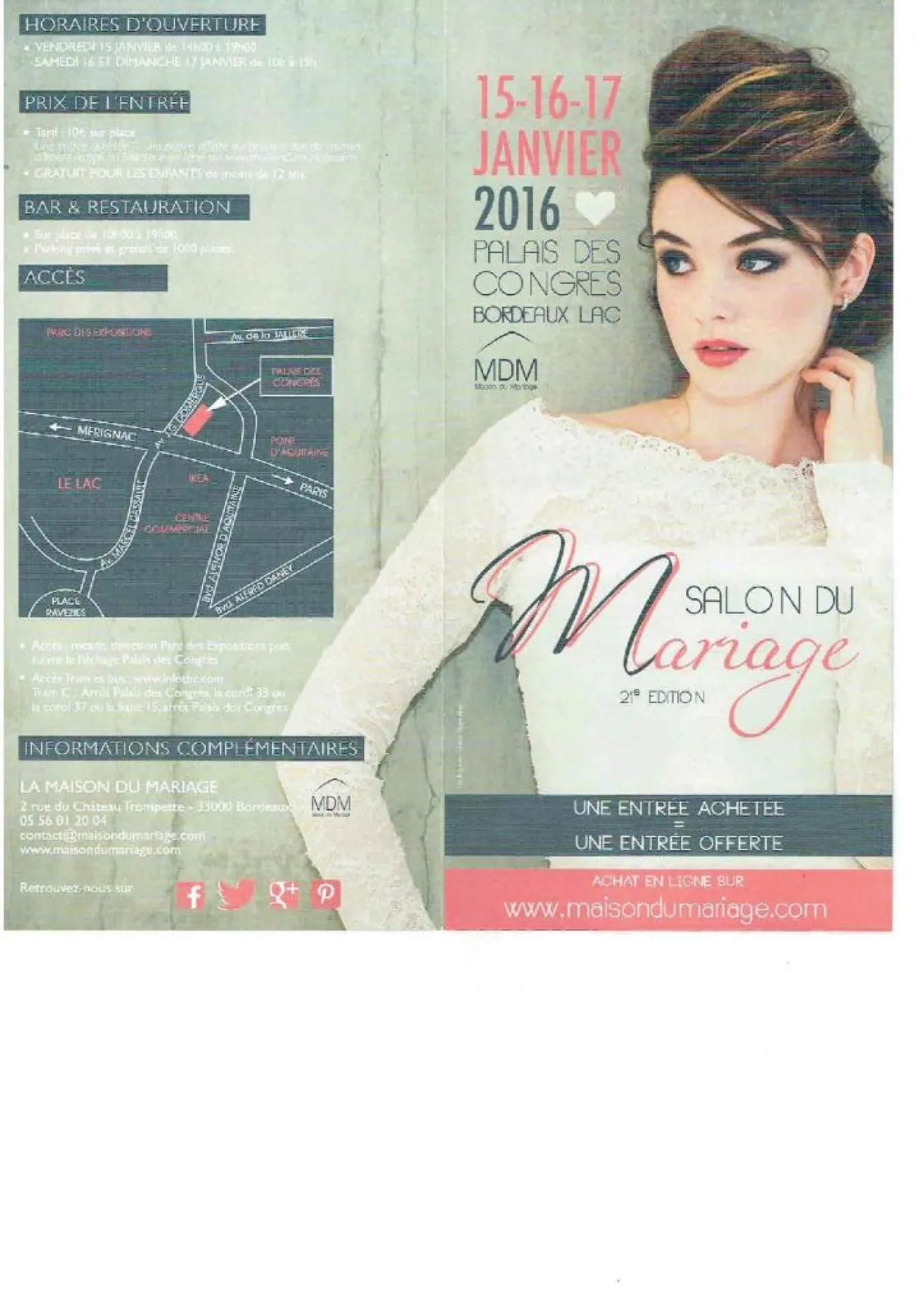 SALON DU MARIAGE 2016 GIRONDE
