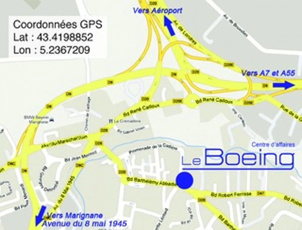 aller au centre d'affaires le boeing 13730