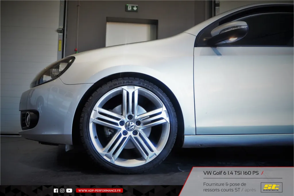 Ressorts courts ST Suspensions VW Golf 6 1.4 TSI 160cv Arles - ADP Performance