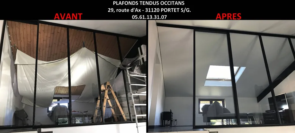 Est-il possible de mettre un plafond tendu PVC en mezzanine avec velux sur Toulouse ?