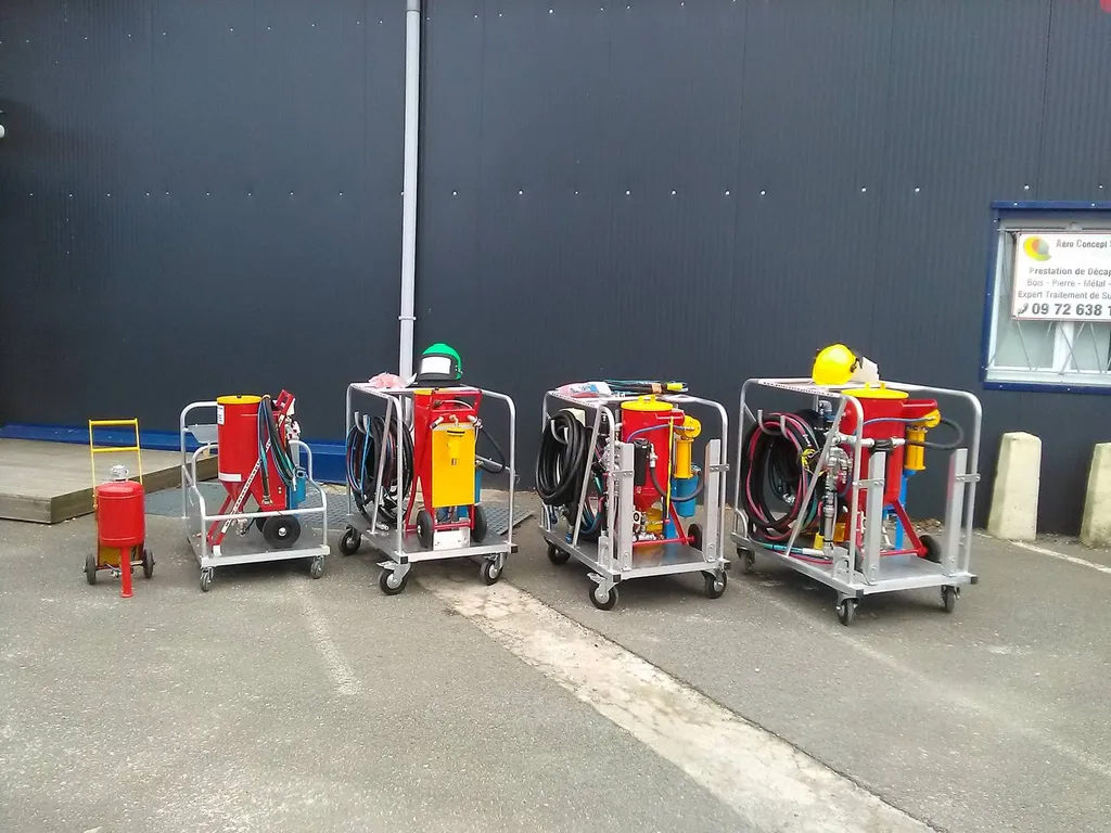 Présentation de la  gamme Aérogommeuse 10 à 60 L  en acier 4 mm  épaisseur