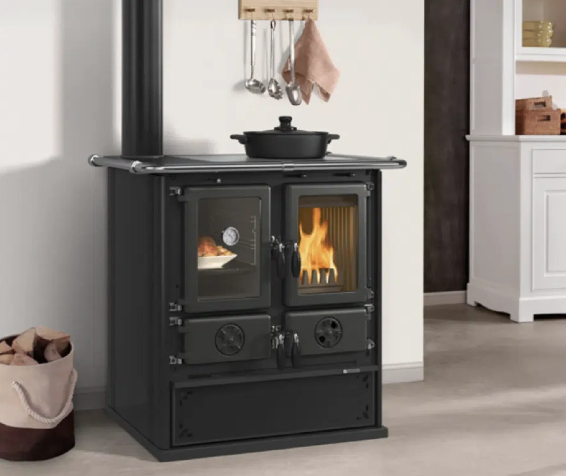 La cuisinière à bois Nordica : un appareil de cuisson et de chauffage très avantageux