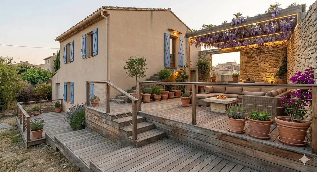 Terrasse en bois surélevée Villeneuve-lès-Maguelone