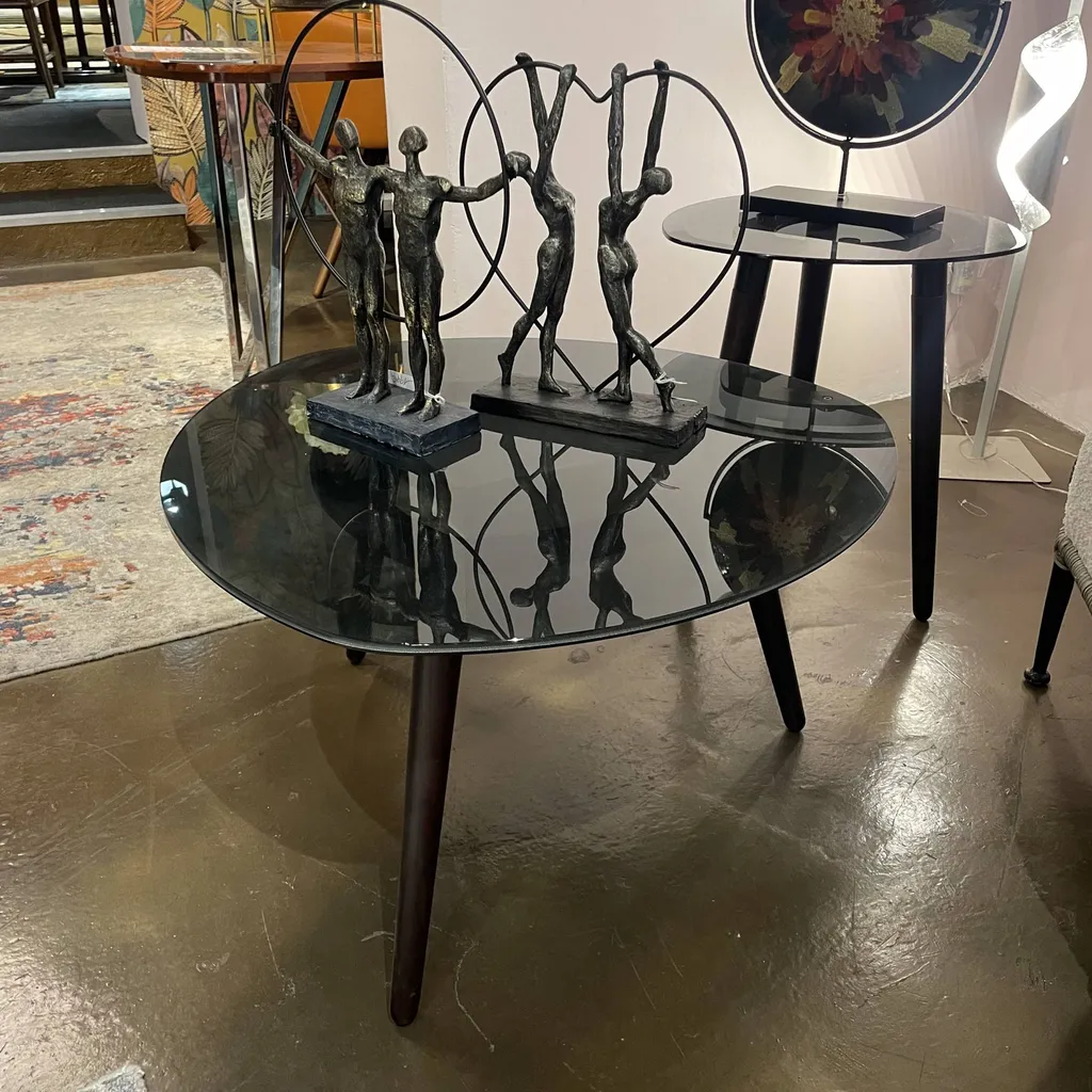 Table basse plateau verre