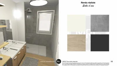 Projet d’architecture d'intérieur avec rénovation d'une salle d'eau marseille 13007