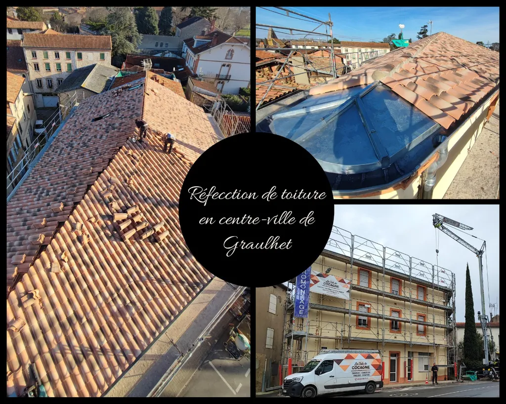 Réfection de toiture en tuile et zingueries