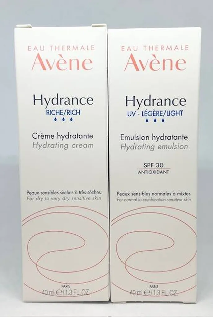 Avène crème hydratante riche et Emulsion hydratante légère a la pharmacie du petit Bosquet 13012 marseille