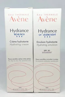 Avène crème hydratante riche et Emulsion hydratante légère a la pharmacie du petit Bosquet 13012 marseille