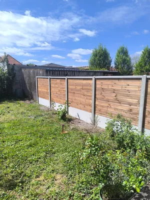 Création d'une clôture béton et bois sur la commune de Villenave d'Ornon proche de Bègles 