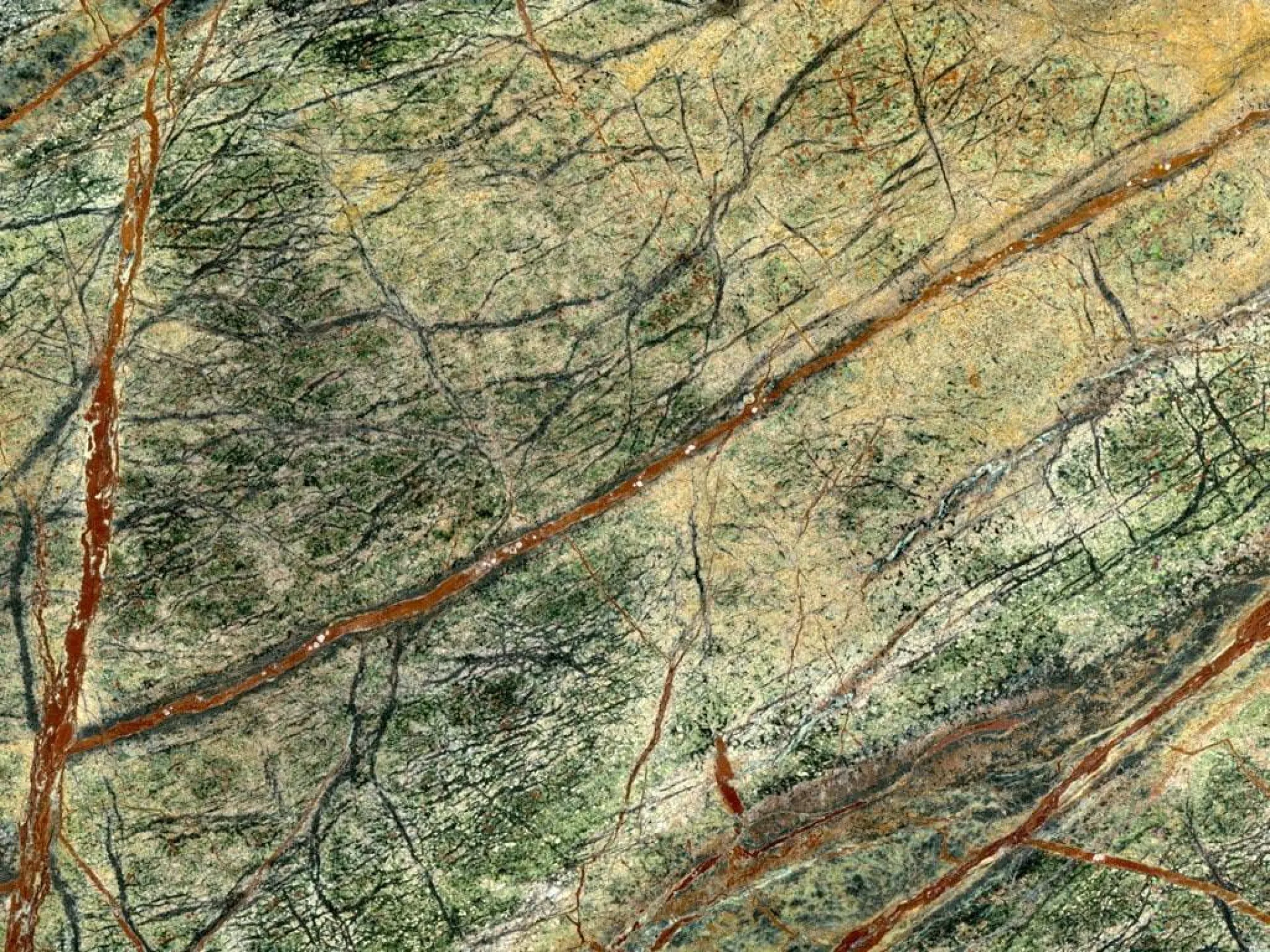 Décoration pour salle de bain avec marbre vert rain forest à Marseille